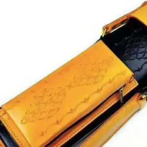 Designer Crocodile leather Cigar Case in Yellow