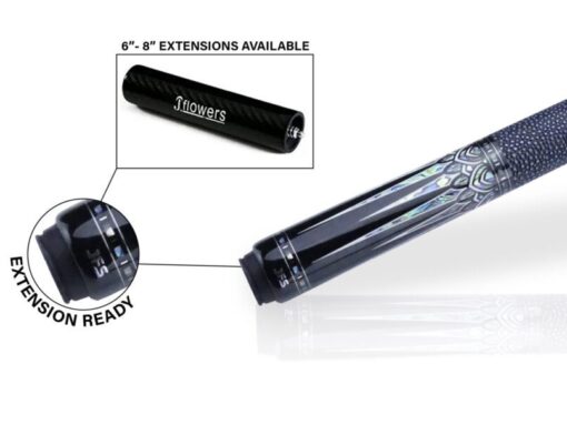 The Jf20-23 Pool Cue from JFlowers Cues & Cases has a unique design